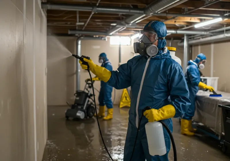 Basement Sanitization and Antimicrobial Treatment process in York County, PA