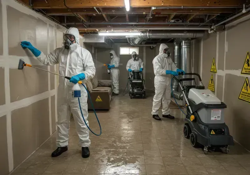 Basement Moisture Removal and Structural Drying process in York County, PA